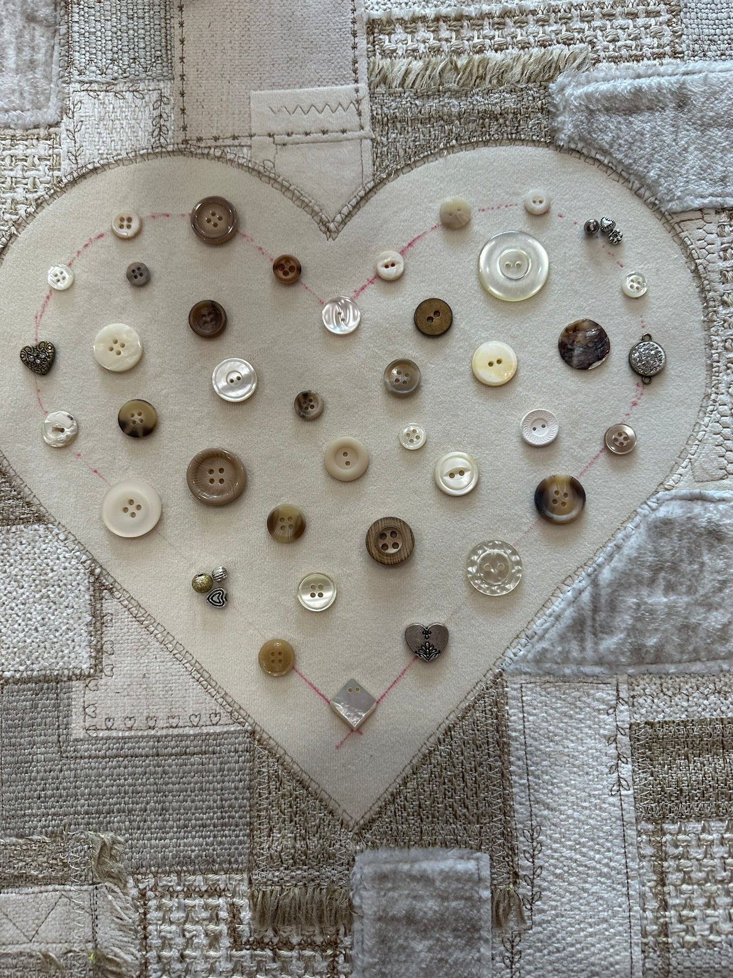 square pillow - heart theme