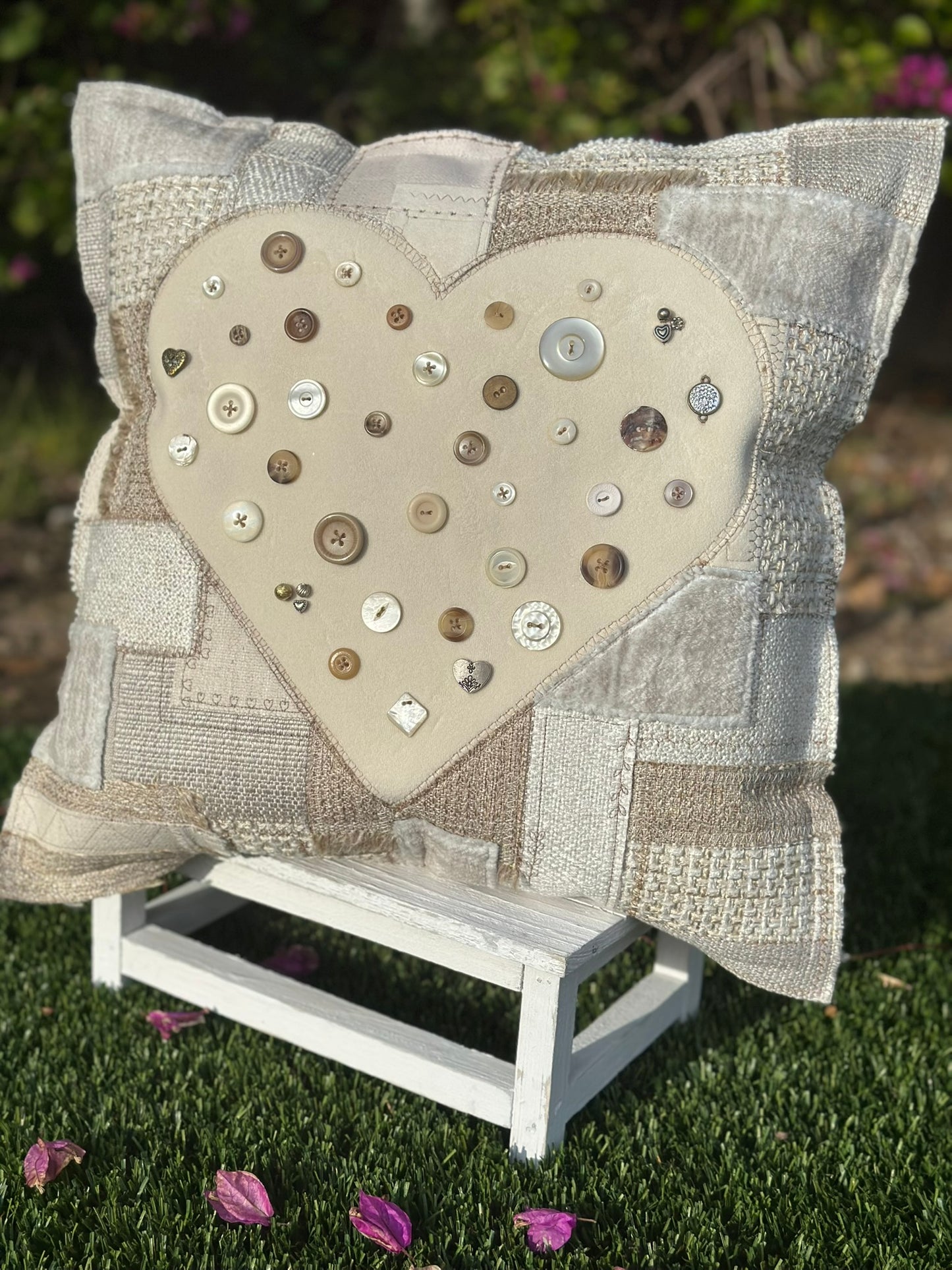 square pillow - heart theme